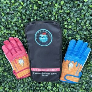 Birdie Blend Golf Premium Baseball Batting Gloves Ice‎ Cream Addition Size L